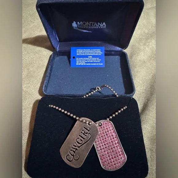Montana Silversmiths Pink and Silver Cowgirl Tags - Picture 4 of 7